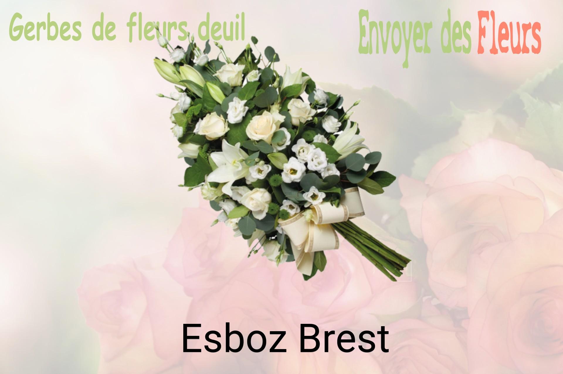Gerbe de fleurs de deuil livrée à Esboz-Brest